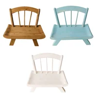Newborn Photography Props Vintage Wooden Chair Bed Baby Furniture for Infant Photo Shooting Fotografia Posing Babies Accessories 5