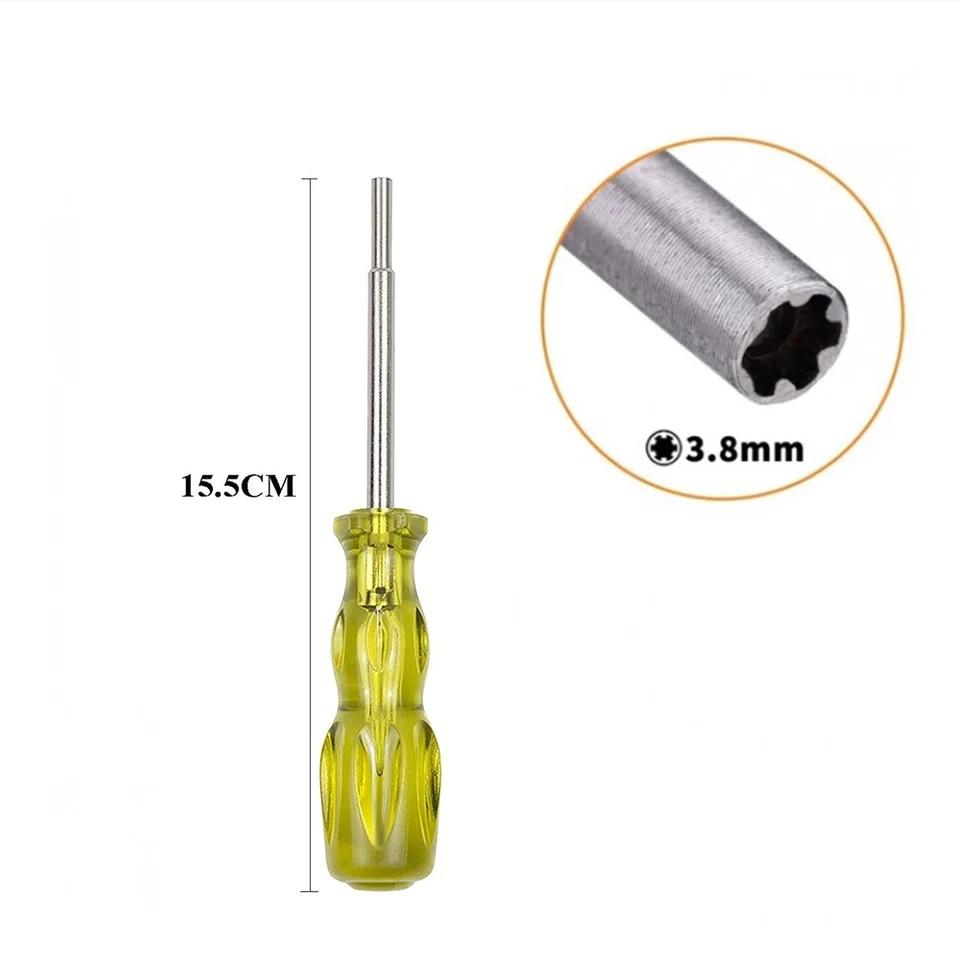3.8mm Gamebit Screwdriver, EJiasu 4.5mm Security Bit Set CR-V Steel Security Screwdriver Bit With Rubber Grip Tool For NES SNES N64 NGC SFC SEGA Super Game Boy Cartridge And Console (1set