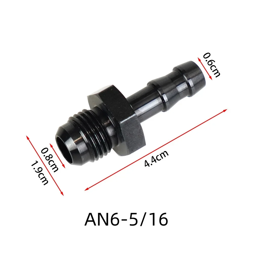 Hose Coupler Male 6AN AN-6 To 3/8" AN6-5/16 Male 8 AN AN8 to 1/2 Hose Barb Adapter Fitting Push Lock