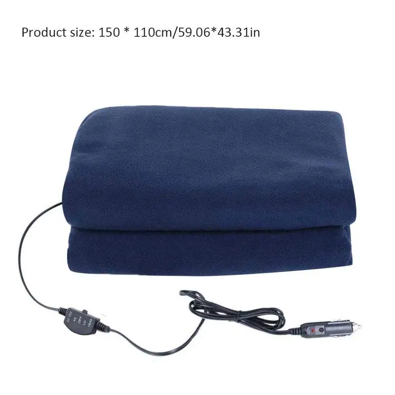 12V Car Winter Hot Navy Blue Po-lar Fleece Constant Temperature Heating  Blanket Car Electric Blanket Cover Pad Mat 3 Model - AliExpress
