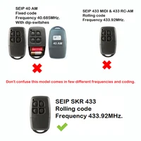 Garage Remote Control SEIP SKRJ433 SKR433-1 SKR433-3 433MHz Barrier Gate Control Garage Door Command Door Opener Rolling Code 2