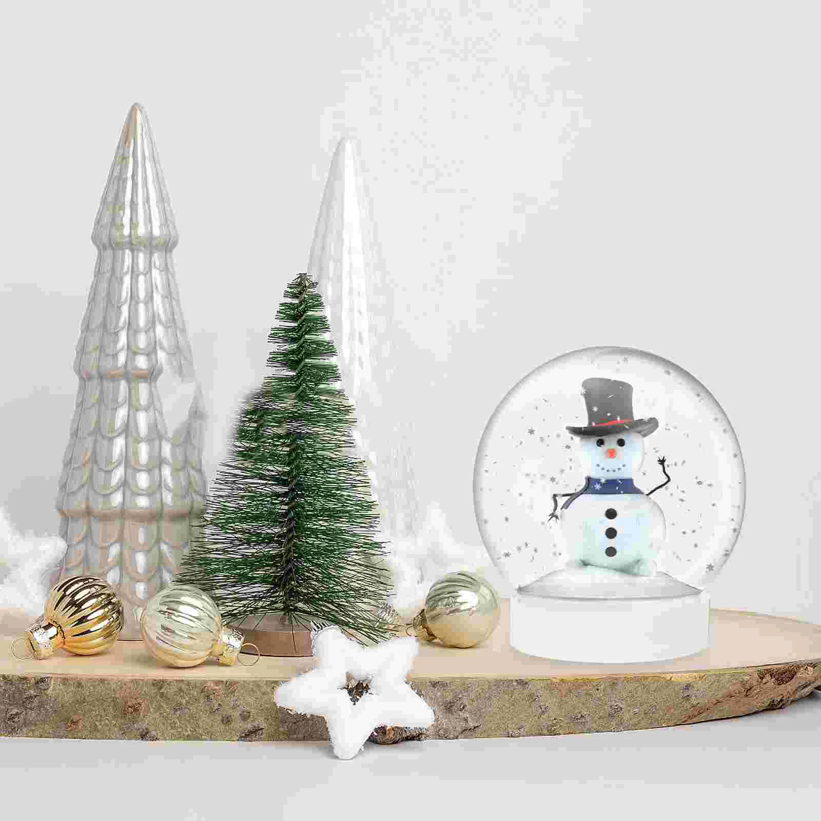 

DIY Snow Globe Small Snowglobe Empty Water Globes Christmas Clear Plastic Snow Globe Unique Compact for DIY Crafts