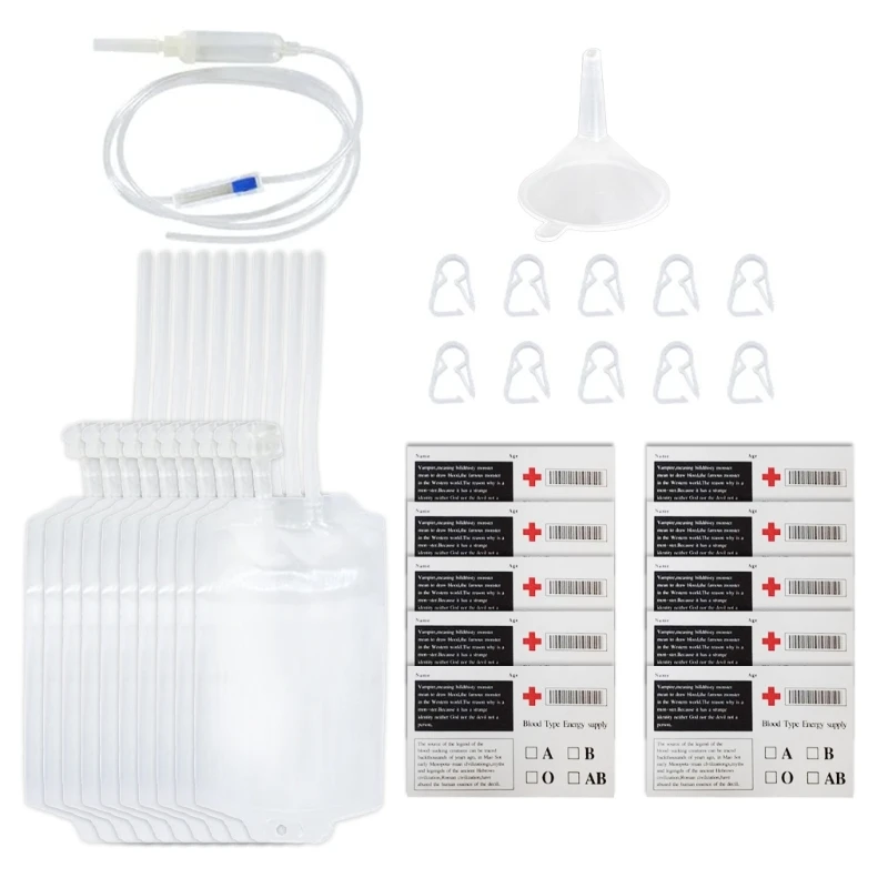 

Креативный мешок для крови, мешок для инфузий из ПВХ, мешочек для напитков, идеально подходящий для вечеринок на Хэллоуин и