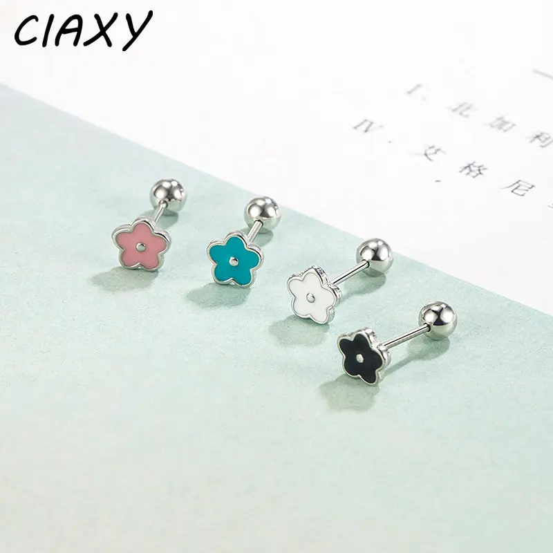 휘딘 여성용 큐빅 후프 귀걸이, 블링 블링한 여성 액세서리, 고급스러운 신부 웨딩 주얼리 10 여성용 드립 오일 컬러 장미 꽃 나사 스터드 귀걸이, 귀여운 미니 피어싱 귀걸이, 친구 파티 쥬얼리 선물