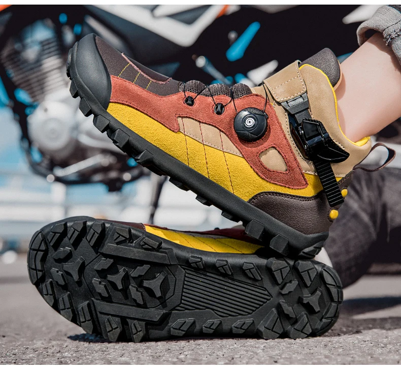 Motorcycle Shoes Men Moto Breathable Non-slip Riding Boots