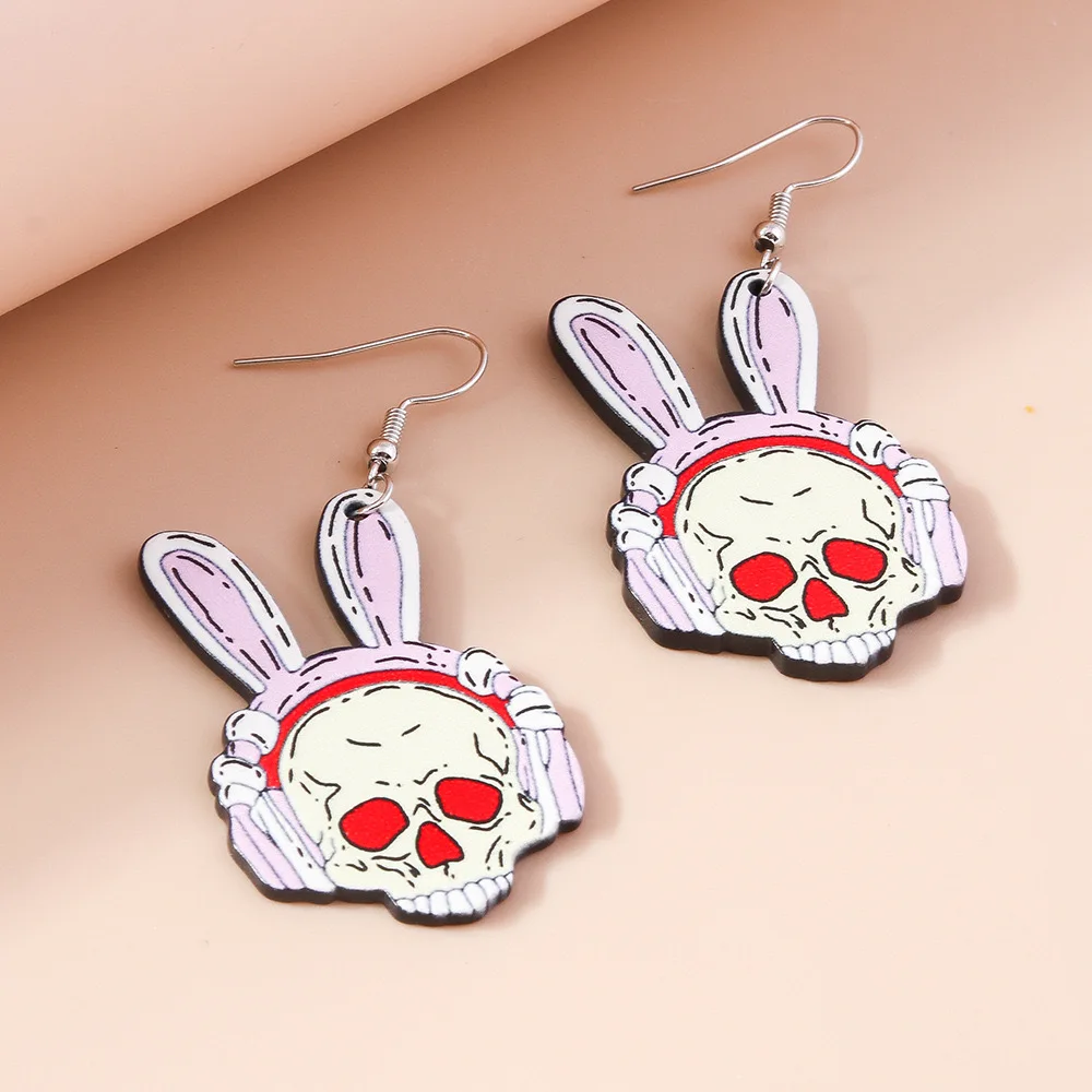 Orecchini Bamoer Argento Sterling 925 Halloween Re del Teschio Donna