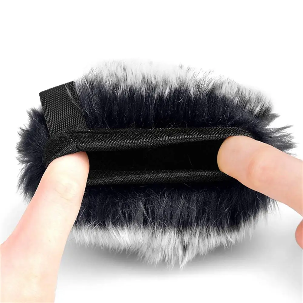 Plush Microphone Cover Windscreen Fluffy Artificial Fur Sleeve Compatible for Blue Yeti Condenser Microphone Reduce Noise microphone cover