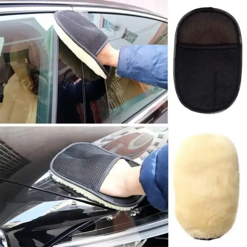 Car Washing Glove 15*23cm Microfiber Wool Soft Car Cleaning Glove Motorcycle Washer Care Tools Wiping Cloth