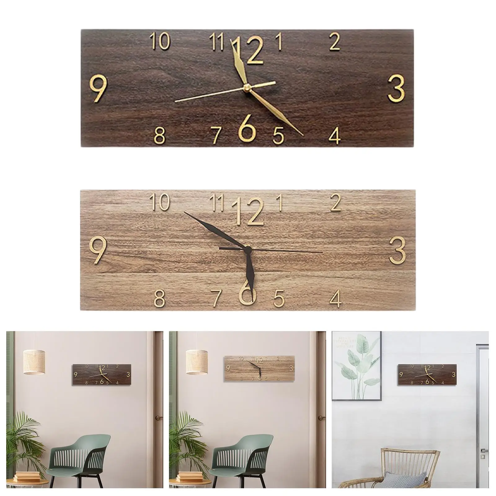 Rustic Farmhouse Wall Clock – Easy-Read Hanging Home Decor 4