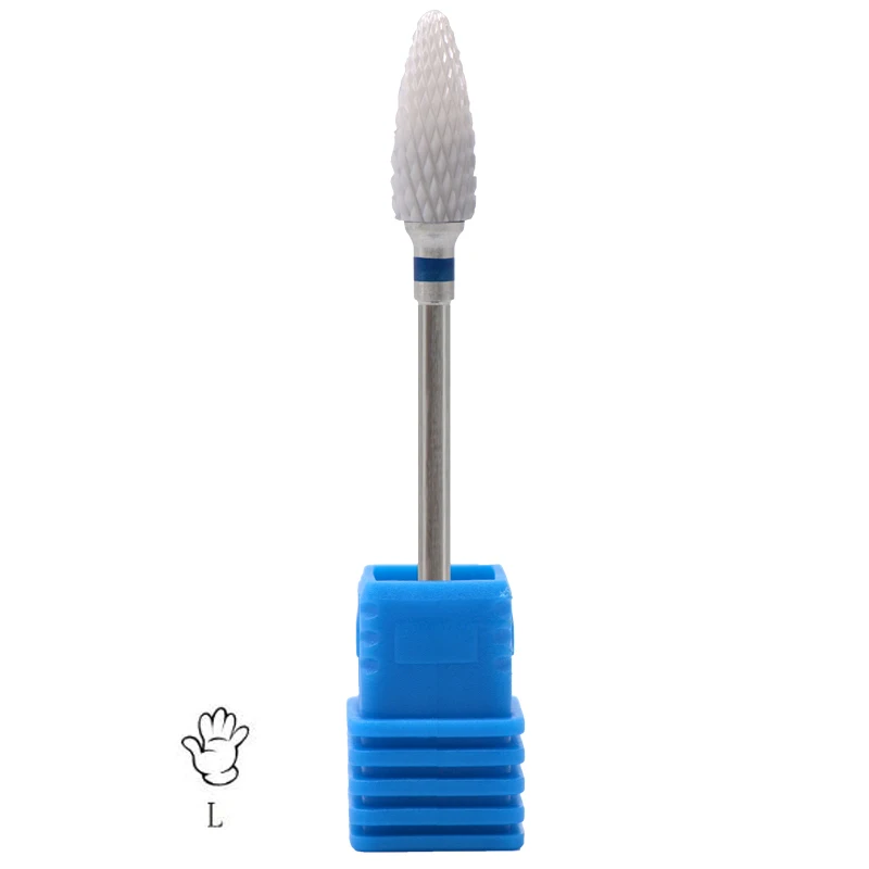 Special left-handed used ceramic milling cutters electric drill nail drill bit for removel gel polish varnish 4