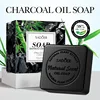 1Pcs Bamboo Charcoal Handmade Soap Women Cleaner Deep Cleansing Body Whitening Soap Shaving Sabonis Skin Lightening Foam 1