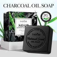 1Pcs Bamboo Charcoal Handmade Soap Women Cleaner Deep Cleansing Body Whitening Soap Shaving Sabonis Skin Lightening Foam 1
