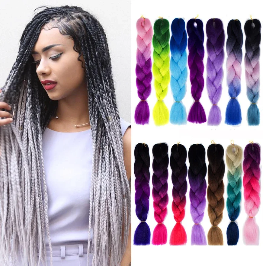 

Braiding Hair Extensions High Temperature Synthetic Fiber Braids Hair Twist Braiding Hair for Women Color Africa Big Braid Hair