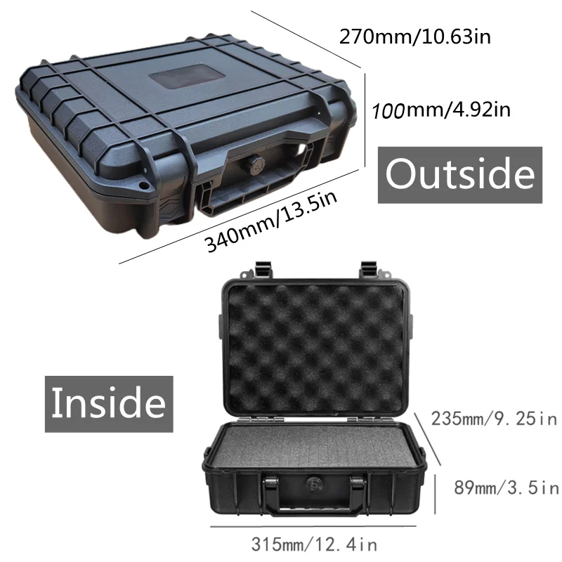 Tool Box Waterproof Plastic Hard Carry Case Bag Storage Safety Instrument Portable Hardware Organizer