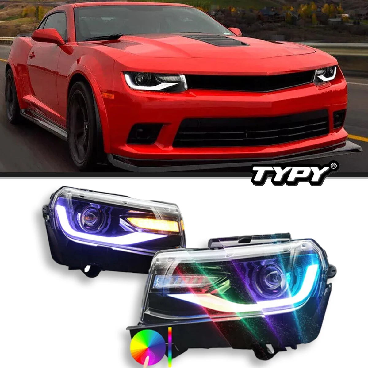 VLAND RGB LED ヘッドライト Camaro RS/SS