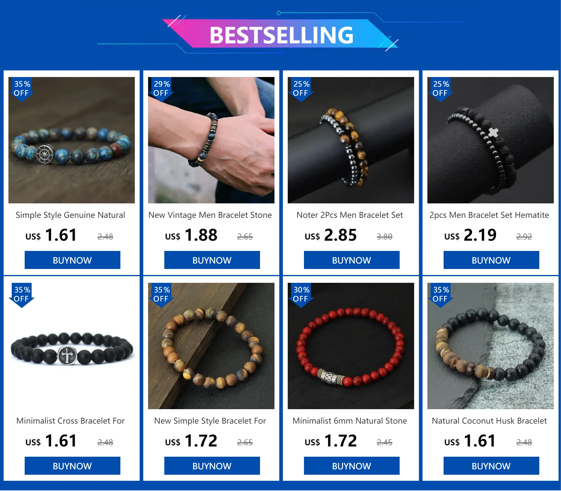 Antike Wenge Holz Armband Homme 6mm Natürliche Hämatit Tigerauge Stein Armband Mann Zubehör Pulseira Geschenk Für Freund Joyas – Detail 1