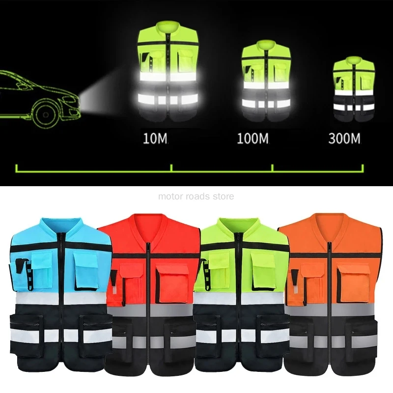Reflective Vest Safety Running Gear with Pocket Neon Yellow High Visibility for Running Biking Walking Men & Women reflective safety vest,reflective safety jacket