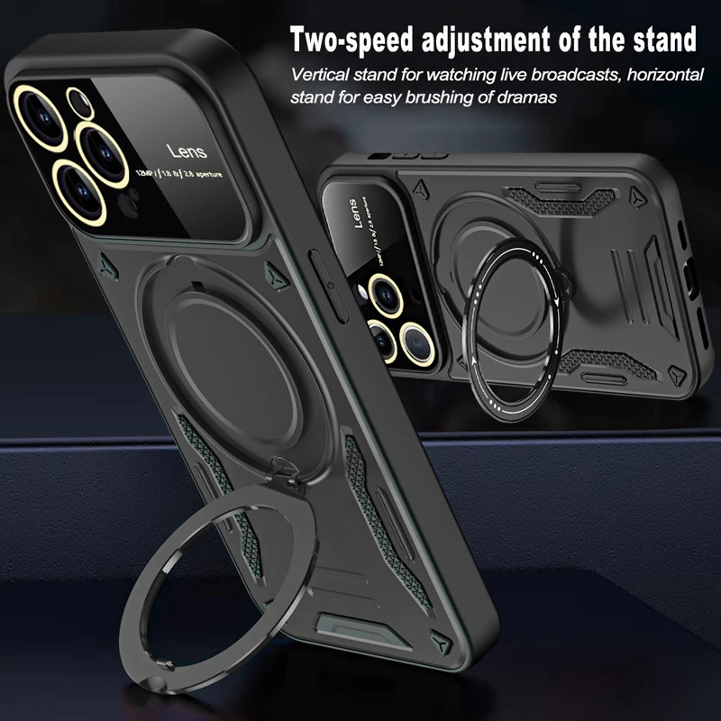 Bananq Magnetic Ring Stand Case For Motorola G84 G60 G53 G32 G22 4G G14 G13 E22 E22i E20 E13 Wireless Charging Phone_voghion.com