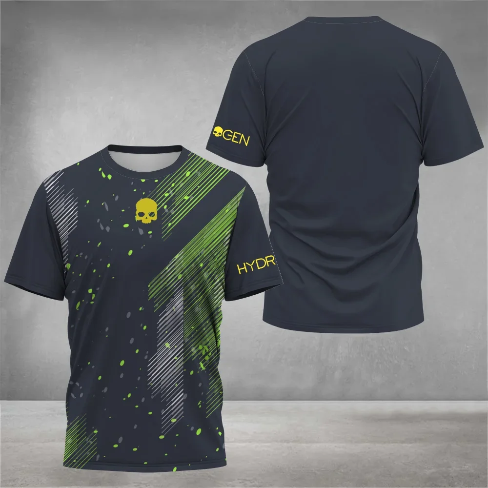Men's Crew Neck Short Sleeve T-Shirt Printed Tennis Badminton Running T-Shirt Casual Loose Outdoor Sportswear