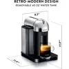 Coffee and Espresso Machine, Capsule coffee machine, household use, 5 Cups, Chrome 4