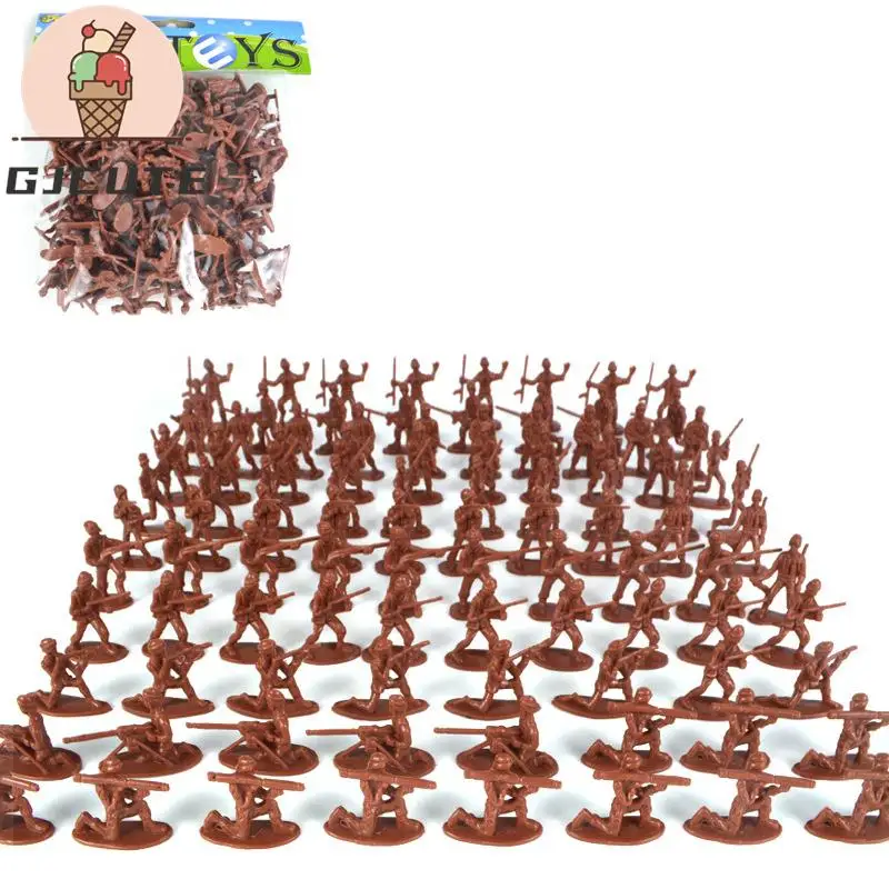 Children Toy Mini Classic Military Soldiers Figures Models Playset Desk Decor Toddler Army Men 100PCS for Action Figure