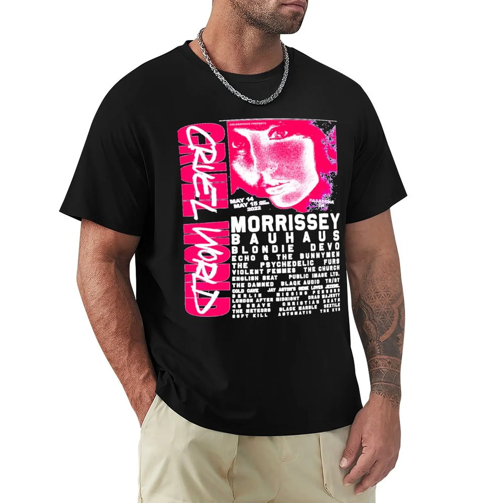 

Cruel World Festival 2022 Line-Up T-Shirt T-Shirt summer clothes boys animal print summer top black t shirts for men