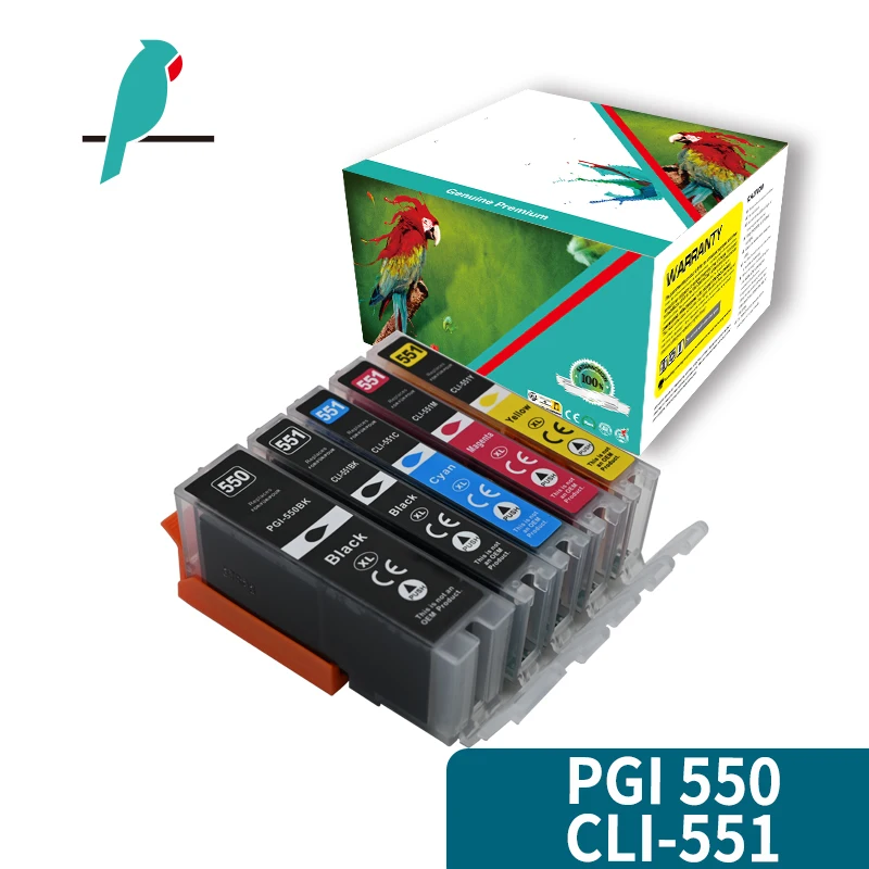 Cartucce Di Inchiostro Compatibili Con Canon Pgi-550 Cli-551Xl Per Pixma Ip7250 Ix6850Mx925 920 5550 Mg5650 6450 7550 6650 5400 5450