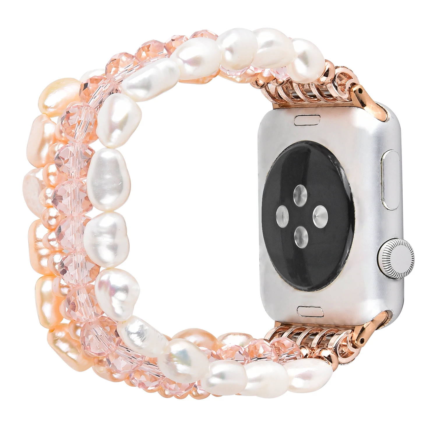 Jewelry Beaded Strap For Apple watch band 45mm 41mm 44mm 42mm 40mm 38mm Elastic Bracelet Wristband For iWatch Ultra 8 7 6 5 4 SE