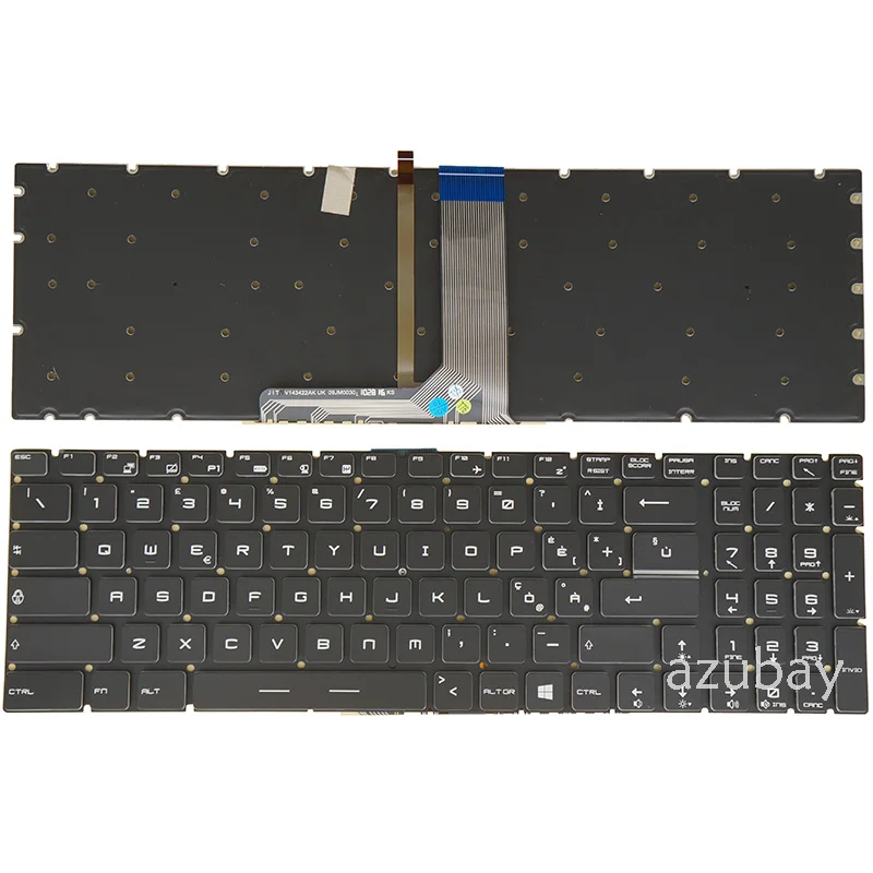 Teclado Retroiluminado Branco Checo Francês Italiano Tailandês Msi Ms16j6 Ms-1796 Gp72 Gp72vr Pe60 Pe70 2qd 2qe 6qd 6qe 6qe Pl60 7rd - Imagem 4