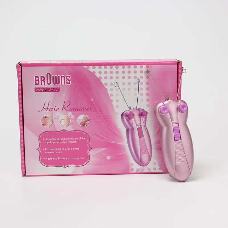 EU Plug Pink Electric Hair Remover Body Facial Hair Removal Defeatherer Women Epilator For Body Leg Arm Cotton Thread Depilator