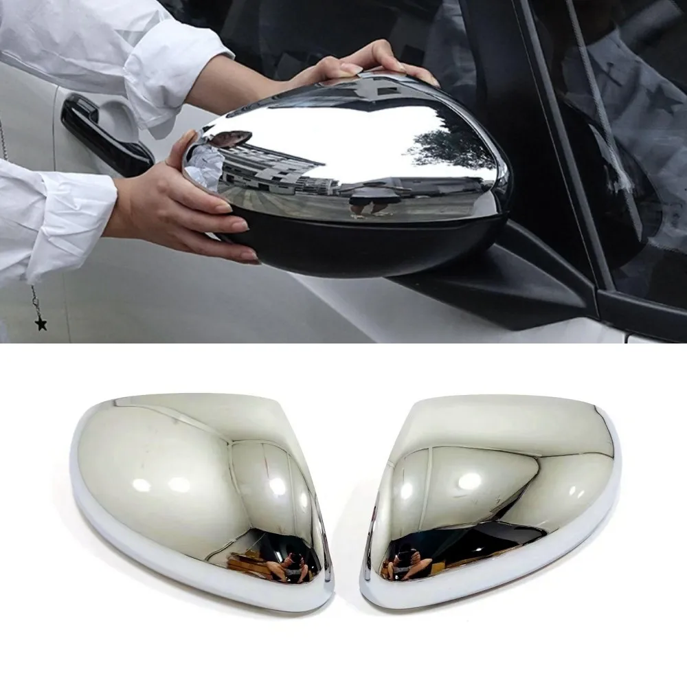 ABS Chrome Rear View Mirror Cover Trim 2pcs Bright For Honda Civic 8th