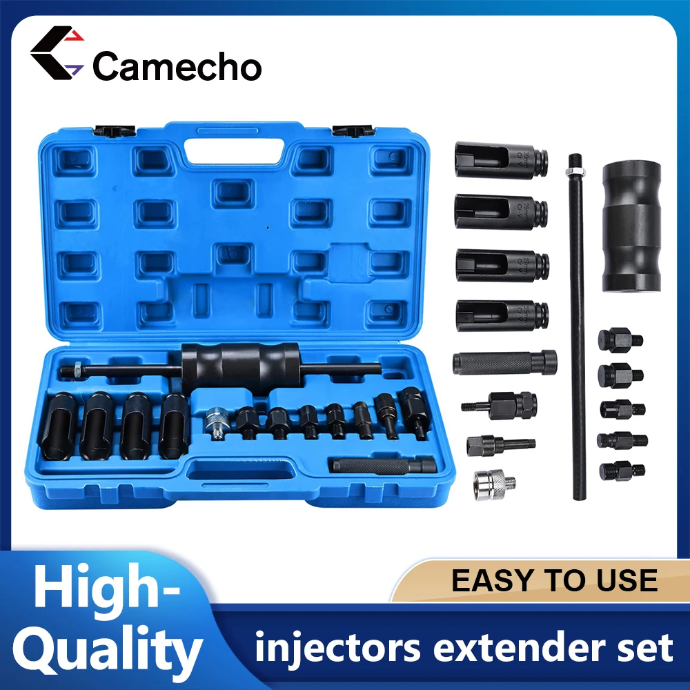 Camecho 14pc Diesel Injector Extractor Diesel Engine Injector Common Rail Adaptor