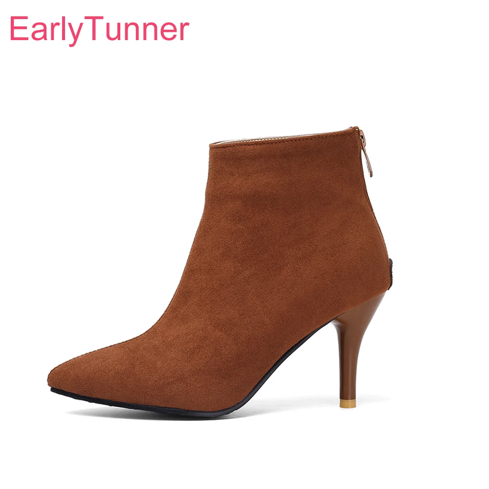 Black Ankle Boots Brown Heel Womens Brown Boots Heel Brown Womens