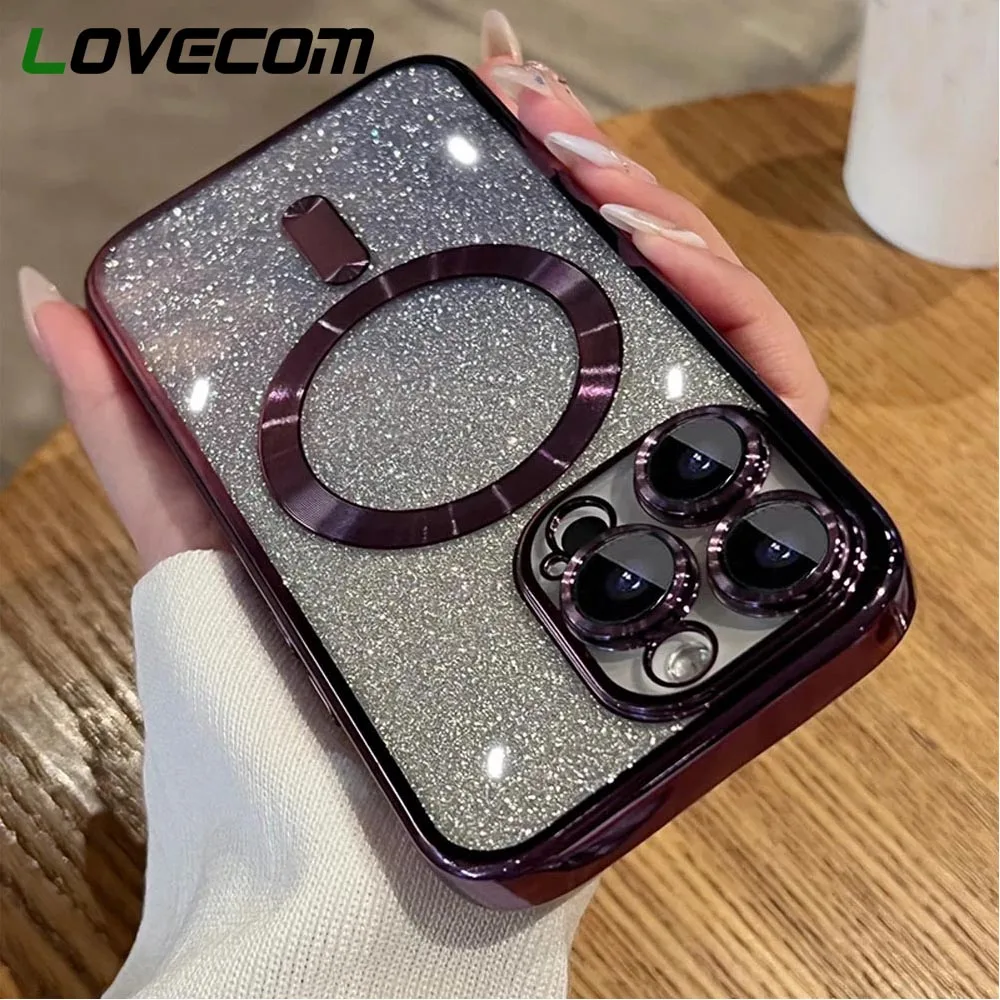 Cover Iphone 14 Pro Max Bumper Magsafe Iphone 14 Pro Max Glitter