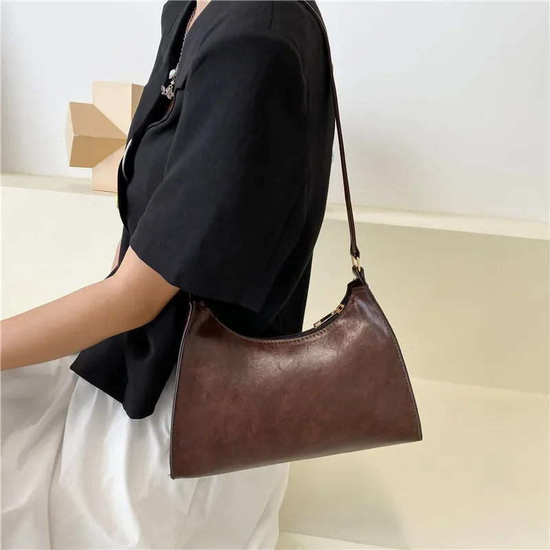 

Fashion Exquisite Shopping Bag Retro Casual Women Totes Shoulder Bags Female Leather Solid Color Chain Handbags for Women 2023