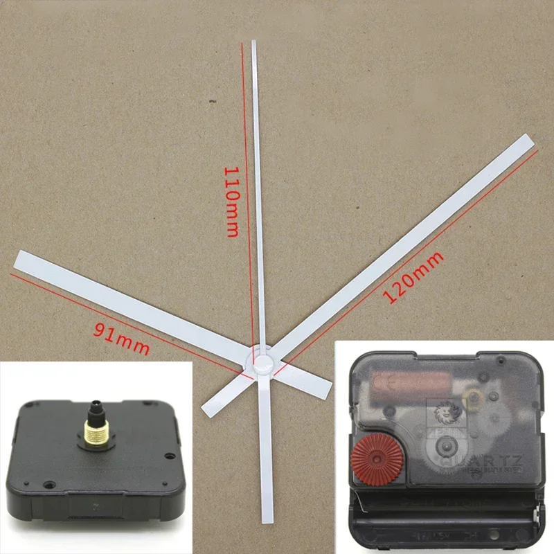 12888 6mm Screw Length Movement With White Clock Hands Quartz Plastic Sweep Mechanism Clock Accessory DIY Kits