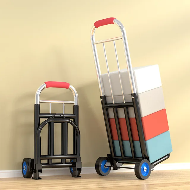 Hordozható Húzó Rakománykocsi Összecsukható Poggyászautó Nehéz King Hand Kocsi Szállítás Bevásárló Pótkocsi