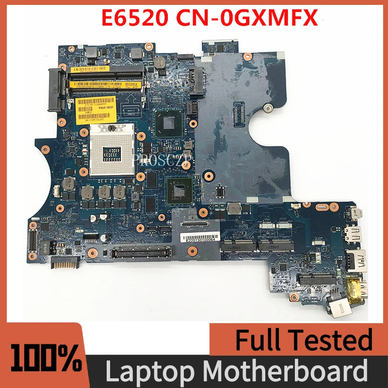 

CN-0GXMFX 0GXMFX GXMFX Mainboard For DELL E6520 Laptop Motherboard PAL61 LA-6563P HM67 N12P-NS2-S-A1 DDR3 100% Full Working Well