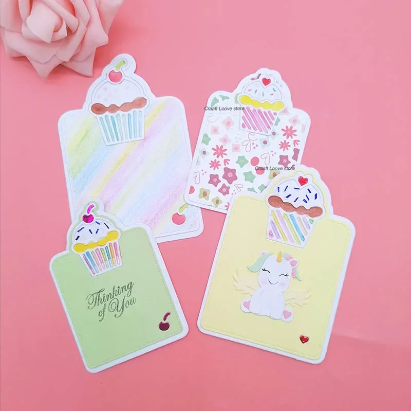 

METAL CUTTING DIES 2019 Cupcake Layred Tag Recipe Shake Card Cutting die for Scrapbook paper craft card cutter