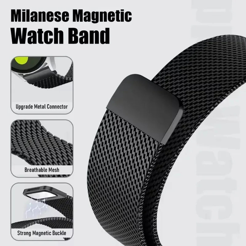 Steel Mesh Milanese Loop Strap - Metal Band in 18/20/22mm Sizes