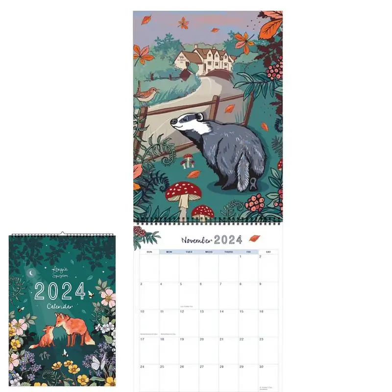 

2024 Monthly Calendar Nature And Wildlife Wall Calendar Monthly Writable Decorative Hangable Planner Interesting For