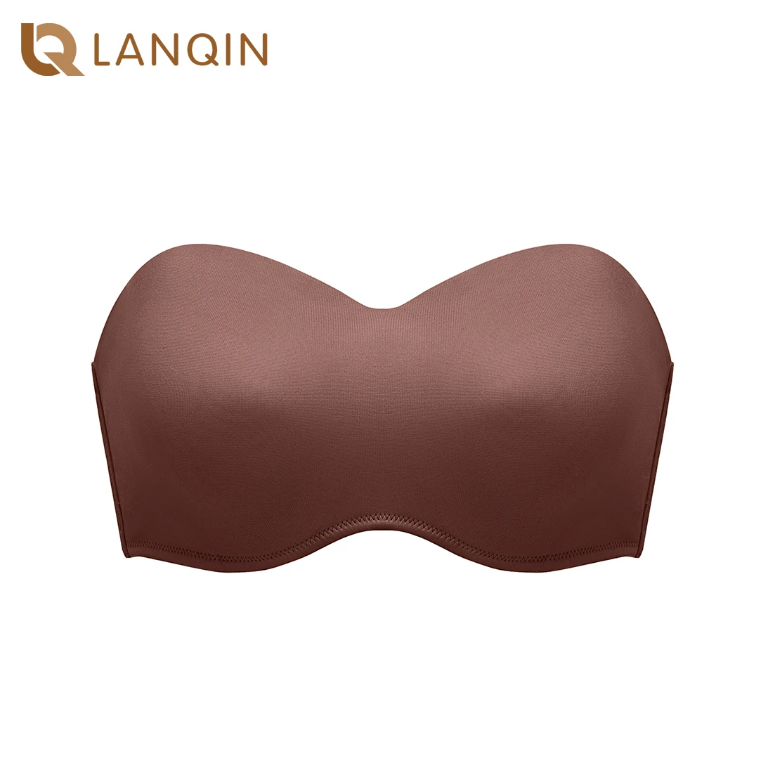 

Women's Smooth Invisible Strapless Silicone-free Bra Seamless Minimizer Full Coverage Non Padded Underwire Bandeau Plus Size B-G