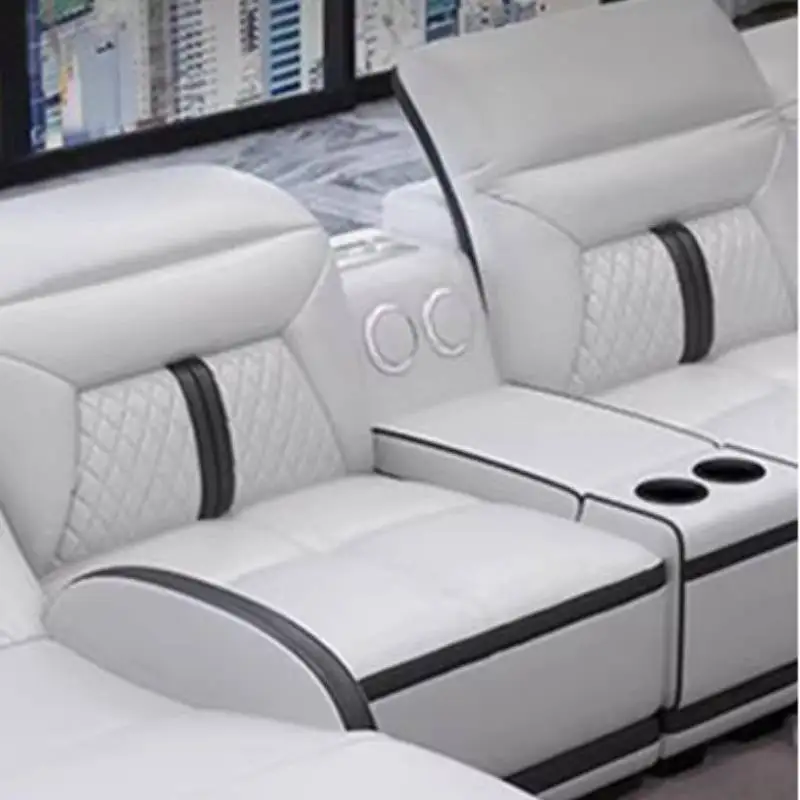 Lazy Gray Electric Sofas Armrest Luxury European Smart Curved Living Room Sofas Massage Relax Sofa Wohnzimmer Furniture For Home 5