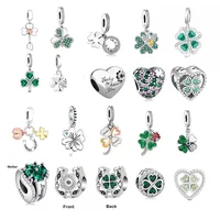 FC Jewelry Fit Original Charm Bracelet 925 Silver Irish Shamrock Clover Faith Bead For Making Women St Patricks Berloque DIY 1