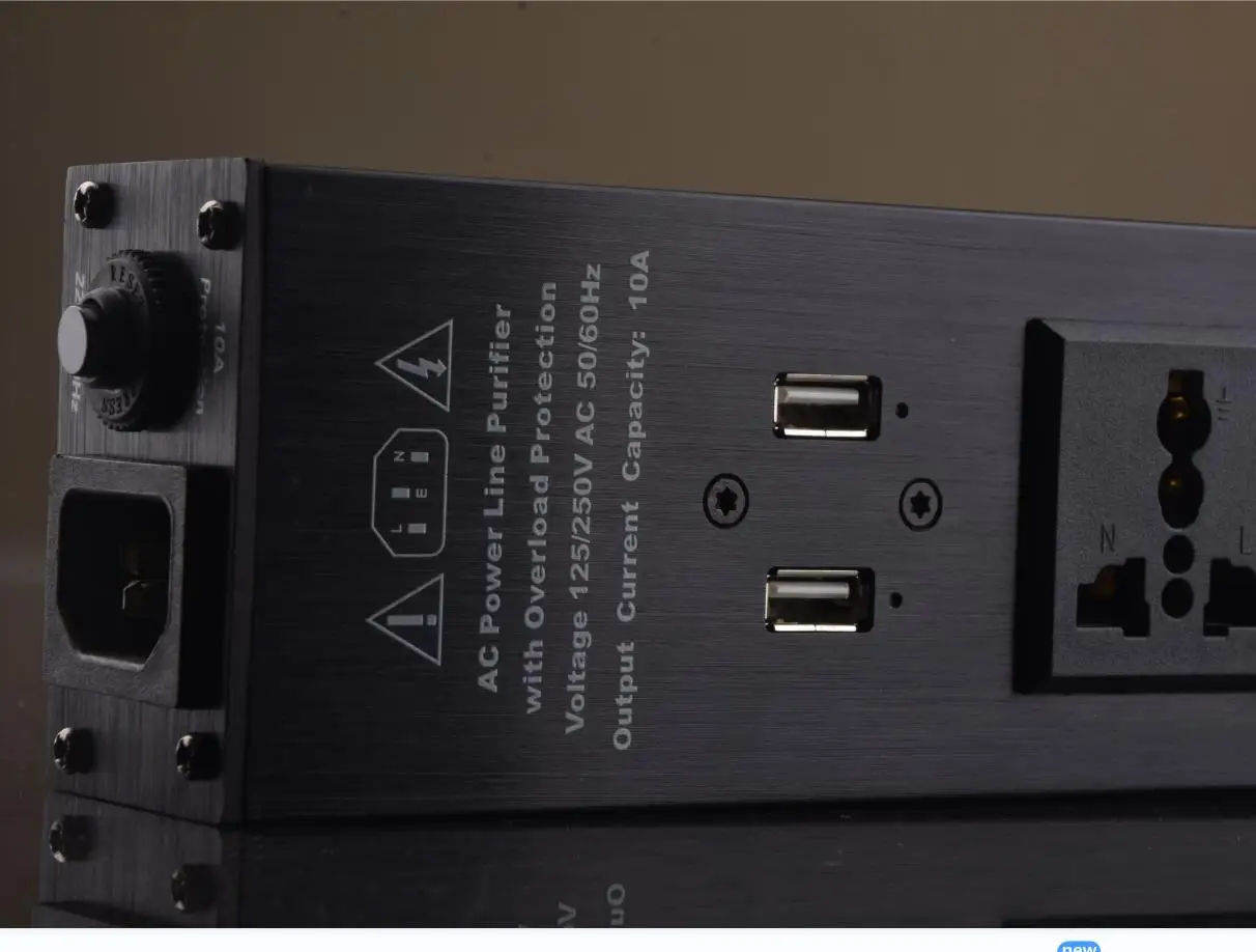 Universal socket) audio socket hifi filter power filter 1500w 100v-240v ac2.2 for diy home audio system