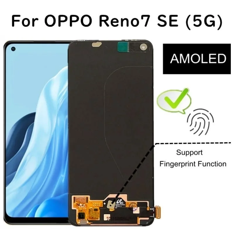 

AMOLED 6.43" For OPPO Reno 7 Reno7 SE 5G CPH2371 PFCM00 CPH2363 LCD Display Touch Screen Digitizer Assembly