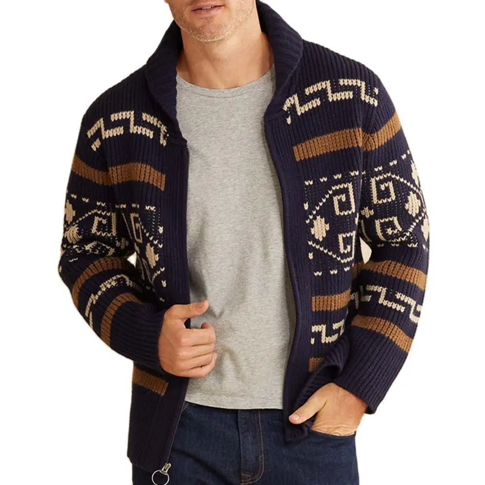 Plus Size 4xl Men Autumn New Knitted Sweaters Winter Warm Coats Open Stitch Mens Patchwork Sweater Hooded Top Cardigans 2023