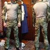 Outdoor Long Sleeve Shirts Combat Shirt 1/4 Zipper Ripstop Cotton Wear-resisting Camo Airsoft Paintball Cotton Tactical Clothing 5