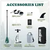 Inflatable Stand Up Paddle Board for adults and youth 11ft/10'6 black with gray accents ultra-durable PVC drop-stitch construct