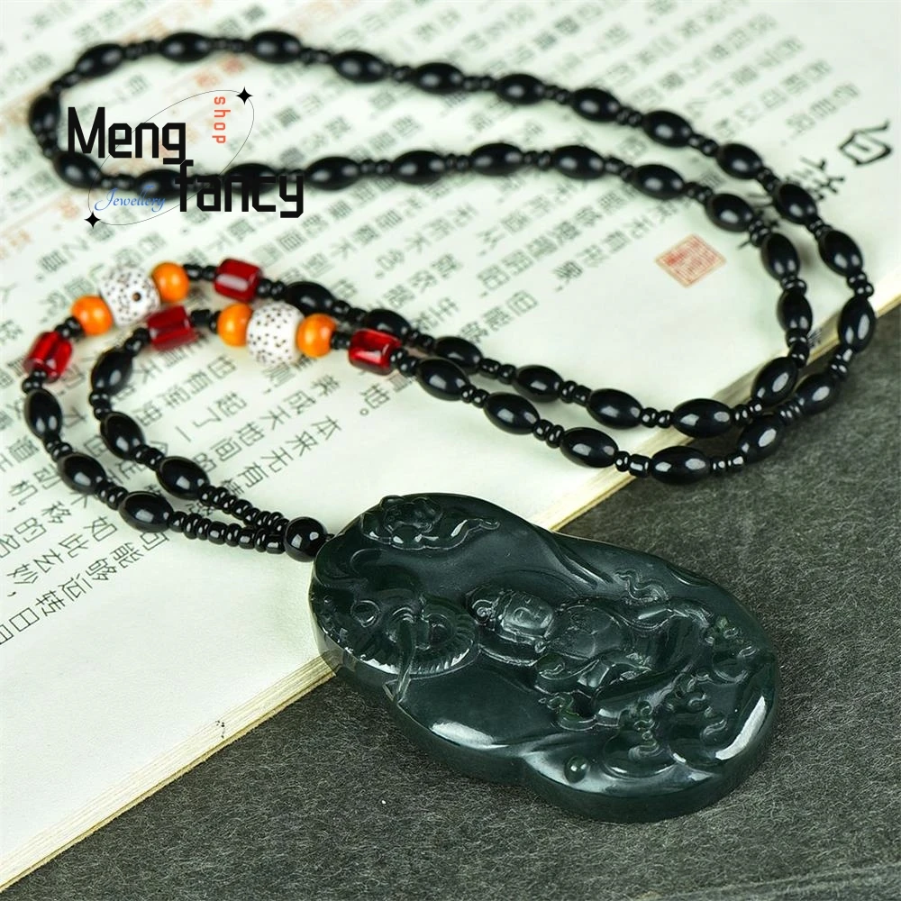 Рисунок 5 - Натуральный зеленый нефритовый кулон Гуаньинь